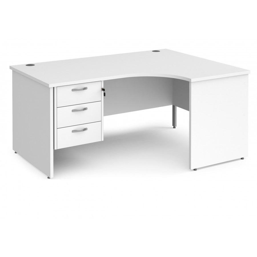 Maestro Panel end Ergonomic desk with Three Drawer Pedestal